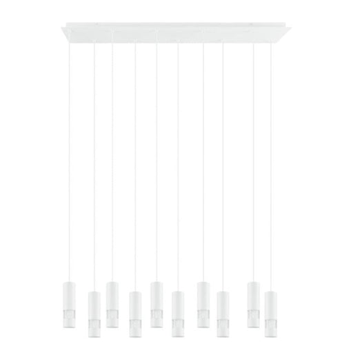 Buy LED Pendants Australia Bernabeta LED Pendant 10 Lights White Steel Transparent Plastic 4000K - 39703N
