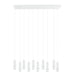 Buy LED Pendants Australia Bernabeta LED Pendant 10 Lights White Steel Transparent Plastic 4000K - 39703N