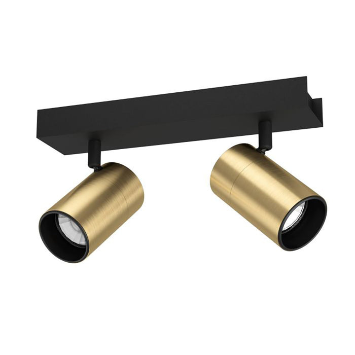 Buy Spotlights Australia Cumaribo Spot 2 lights Black / Brass Steel - 390083N