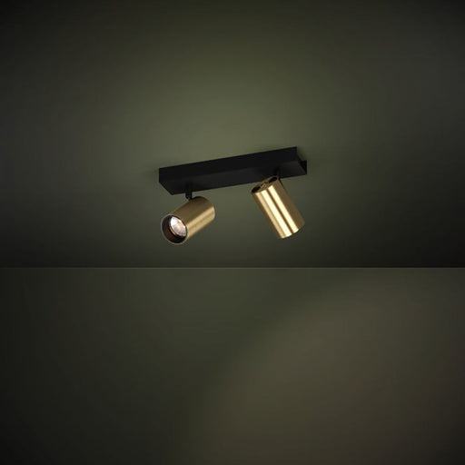 Buy Spotlights Australia Cumaribo Spot 2 lights Black / Brass Steel - 390083N