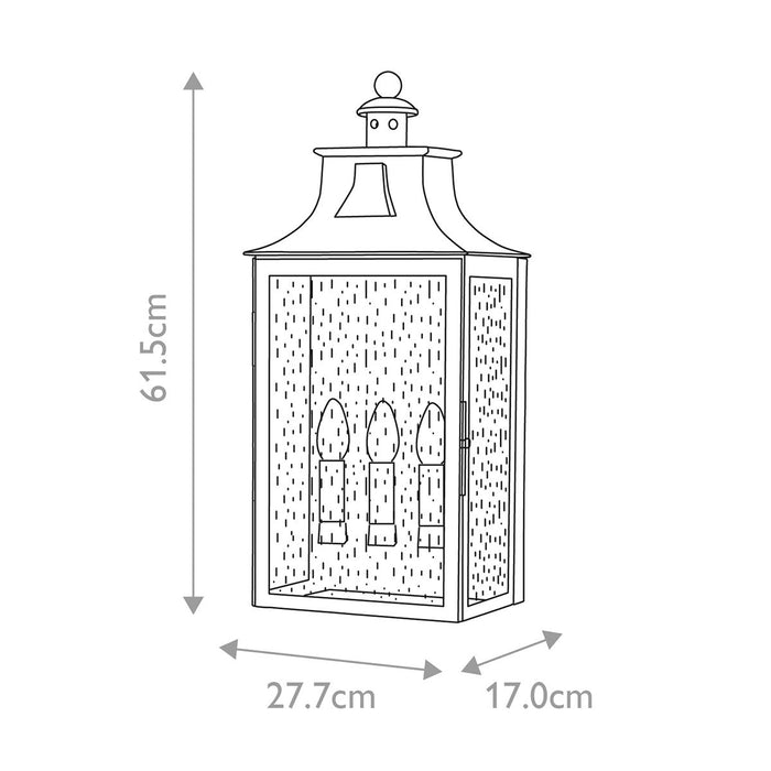 Balmoral 3 Light Wall Lantern Old Bronze - BALMORAL