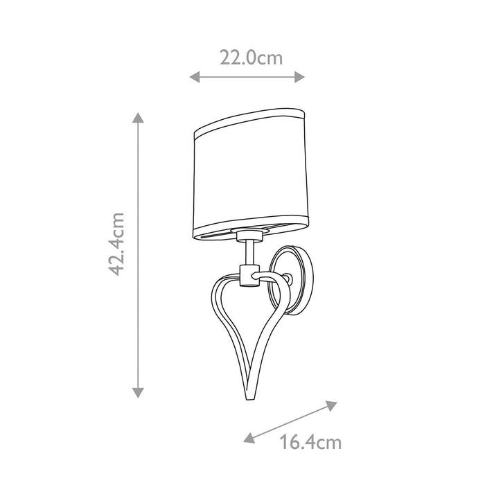 Falmouth LED Vanity 2 Light Polished Chrome & Black - BATH-FALMOUTH-PC
