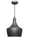 Buy Pendant Lights Australia Bevo 1 Light Pendant Satin Chrome And Charcoal - BEVO1PSC