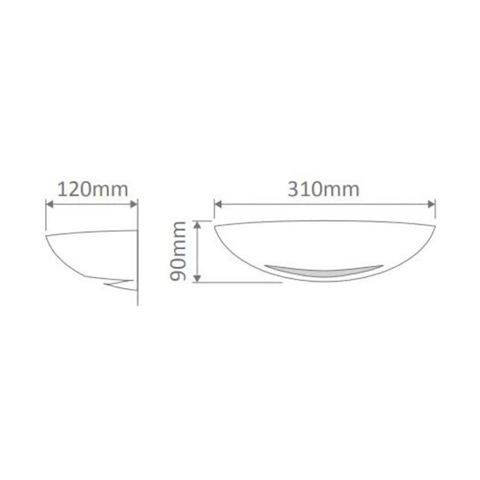 Buy Wall Sconce Australia BF-8235 Wall Sconce W310mm White Ceramic - 11115