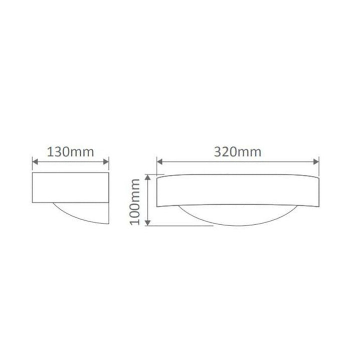 Buy Wall Sconce Australia BF-8286 Wall Sconce W320mm White Ceramic Frosted Glass - 11122