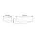 Buy Wall Sconce Australia BF-8286 Wall Sconce W320mm White Ceramic Frosted Glass - 11122