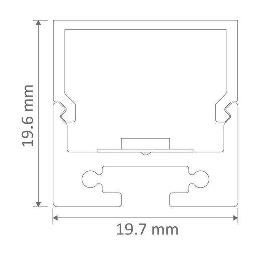 Buy Strip Light Profiles Australia Bloc Surface Mounted Strip Light Profile White Aluminium - 22069