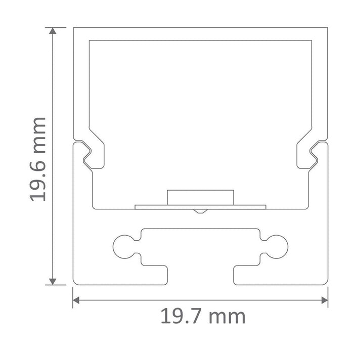 Buy Strip Light Profiles Australia Bloc Surface Mounted Strip Light Profile White Aluminium - 22069