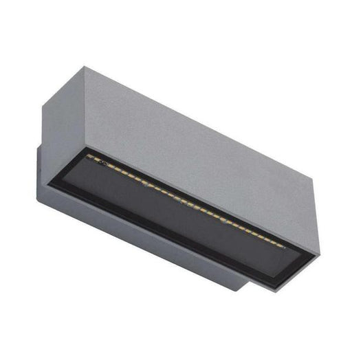 Buy Up / Down Wall Lights Australia Block Up & Down Wall 2 Lights 12W Silver Aluminium 3000K - 19576