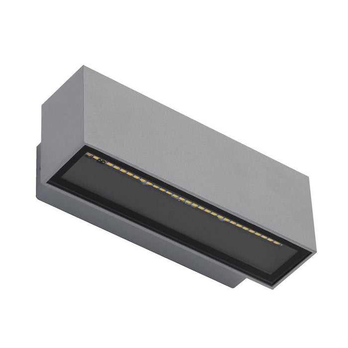 Buy Up / Down Wall Lights Australia Block Up & Down Wall 2 Lights 12W Silver Aluminium 5000K - 19577