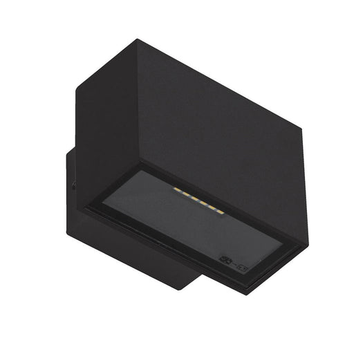 Buy Up / Down Wall Lights Australia Block Up & Down Wall 2 Lights 6W Black Aluminium 3000K - 19544