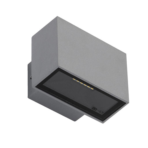 Buy Up / Down Wall Lights Australia Block Up & Down Wall 2 Lights 6W Silver Aluminium 5000K - 19571