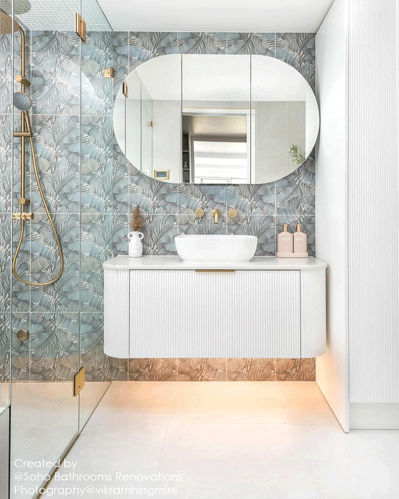 Bondi Fluted 1200mm Wall Hung Curve Vanity Matte White - BO1200W