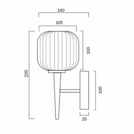 Buy Wall Sconce Australia Bobo 1 Light Wall Light Black & Smoke - BOBO WB1-BKSM