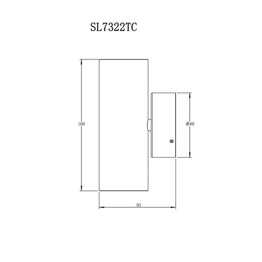 Buy Up / Down Wall Lights Australia BONDI Up / Down Wall Light W60mm 316 Stainless Steel 3CCT - SL7322TC/SLS