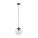 Buy Pendant Lights Australia Bubble Pendant Light W200mm Black Clear Glass - 31450