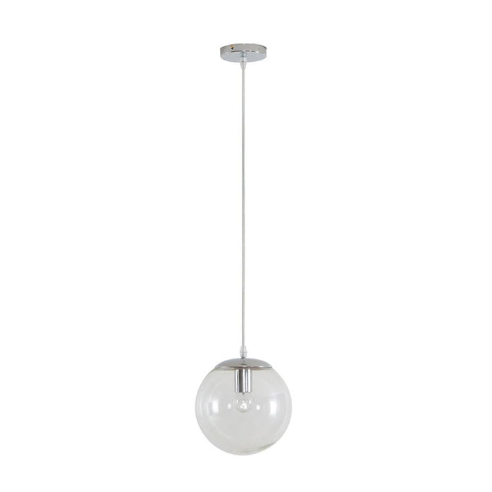 Buy Pendant Lights Australia Bubble Pendant Light W200mm Chrome Clear Glass - 31452