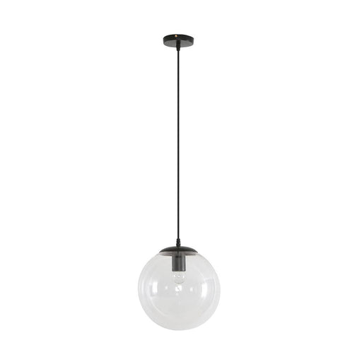 Buy Pendant Lights Australia Bubble Pendant Light W250mm Black Clear Glass - 31464