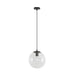 Buy Pendant Lights Australia Bubble Pendant Light W250mm Black Clear Glass - 31464