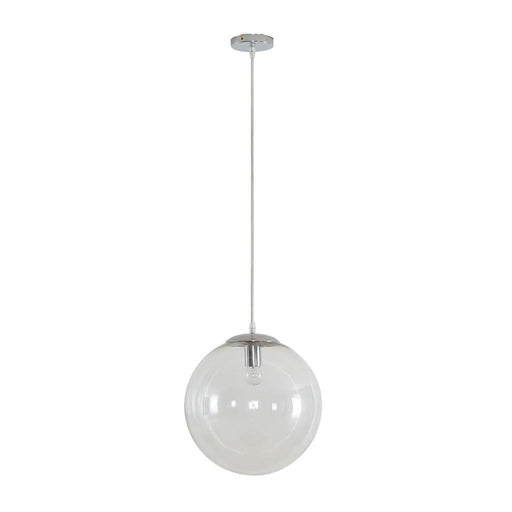 Buy Pendant Lights Australia Bubble Pendant Light W300mm Chrome Clear Glass - 31480