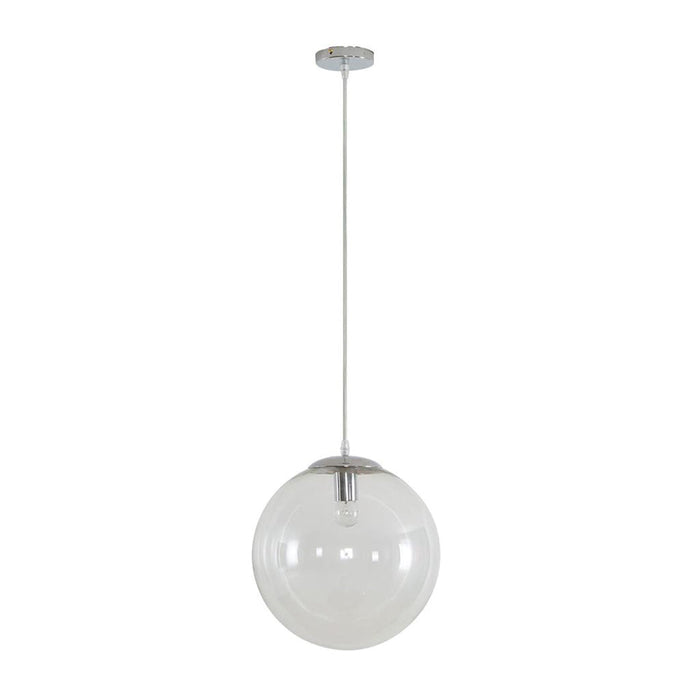 Buy Pendant Lights Australia Bubble Pendant Light W300mm Chrome Clear Glass - 31480