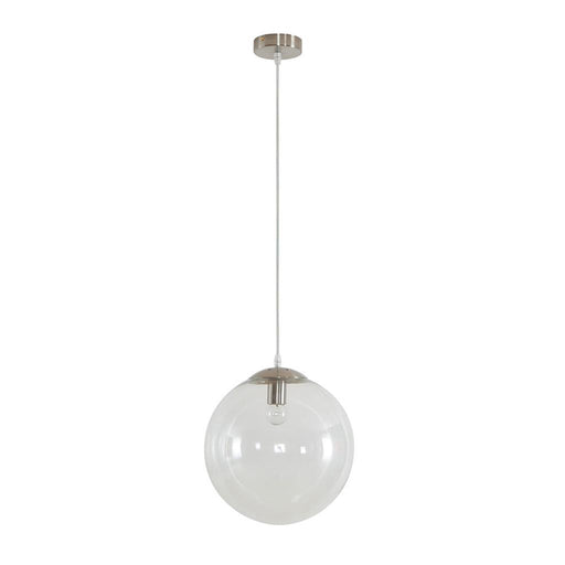 Buy Pendant Lights Australia Bubble Pendant Light W300mm Satin Chrome Clear Glass - 31481