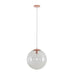 Buy Pendant Lights Australia Bubble Pendant Light W300mm Rose Gold Clear Glass - 31482