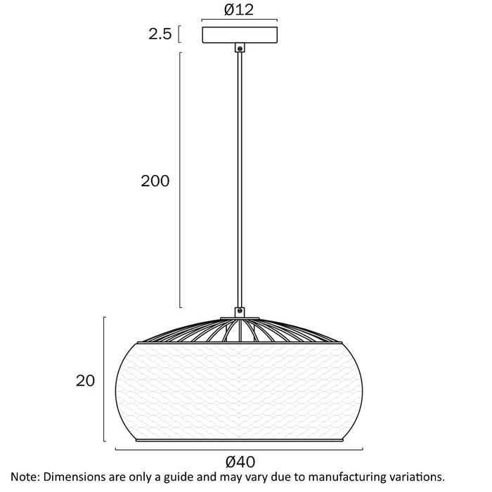 Buy Pendant Lights Australia ANTERA Pendant Light W400mm Natural - ANTERA PE40-NAT
