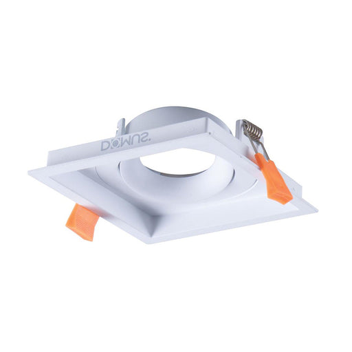 Buy Downlight Frames Australia Cell Square Tilt Downlight Frame W109mm White Aluminium - 27058