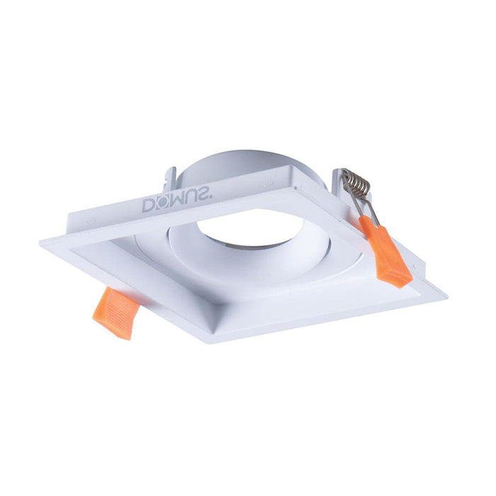 Buy Downlight Frames Australia Cell Square Tilt Downlight Frame W109mm White Aluminium - 27058