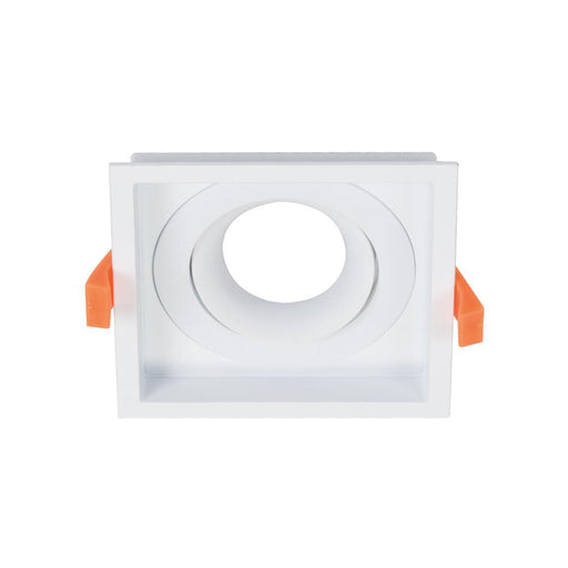 Buy Downlight Frames Australia Cell Square Tilt Downlight Frame W109mm White Aluminium - 27058