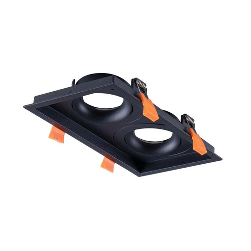 Buy Downlight Frames Australia Cell Tilt Downlight Frame 2 Holes Black Aluminium - 27061