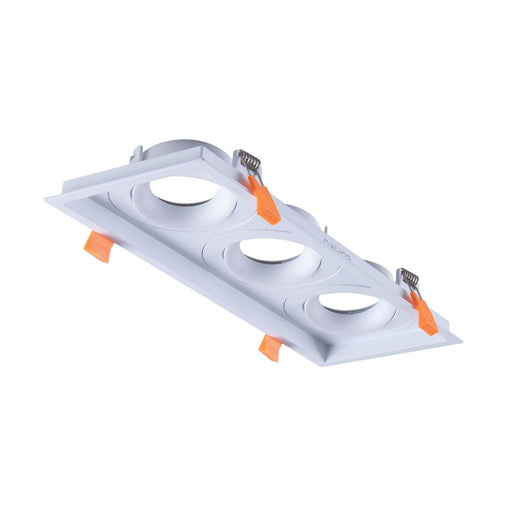 Buy Downlight Frames Australia Cell Downlight Frame 3 Holes White Aluminium - 27070