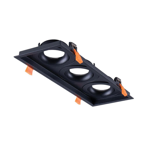 Buy Downlight Frames Australia Cell Downlight Frame 3 Holes Black Aluminium - 27071