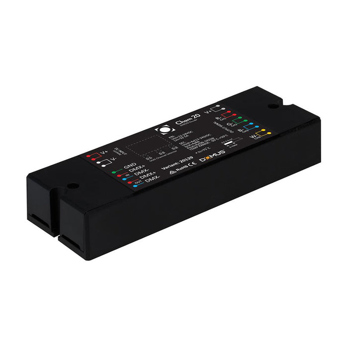 Buy Strip Light Controllers Australia Chameleon Strip Light Controller RGBW DMX-512 interface Black Plastic - 20129
