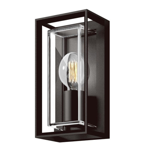 Buy Exterior Wall Lights Australia Claro Rectangle Exterior Wall Light Black Aluminium - 19890