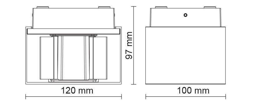 Buy Up / Down Wall Lights Australia CUBE II S9320 Surface Mounted Exterior LED Wall Light White 10W 5000K IP65 - S9320NDL/WH