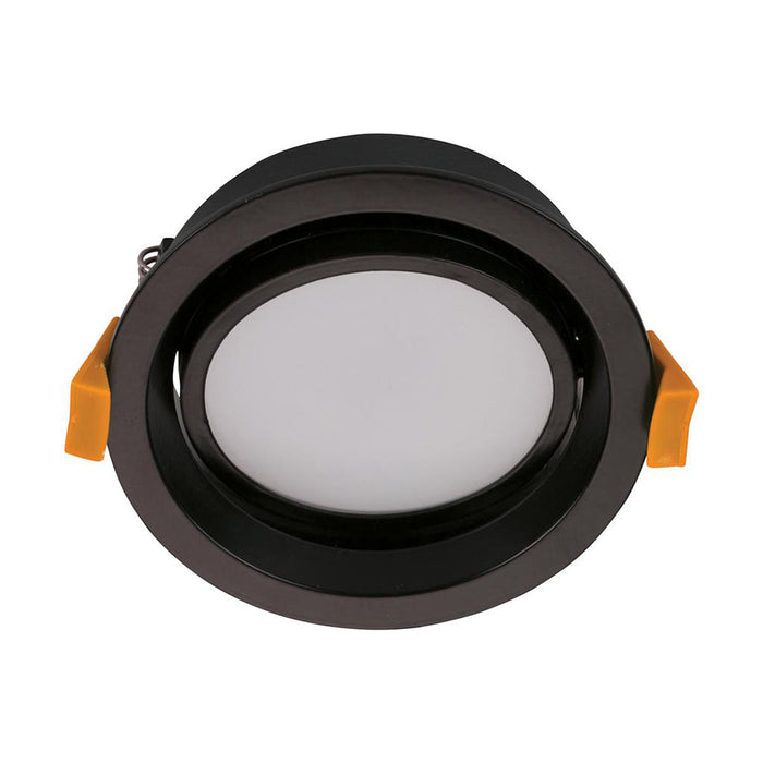 Buy Recessed LED Downlights Australia Deco Round Recessed LED Tilt Downlight 13W Black Aluminium 3CCT - 21045