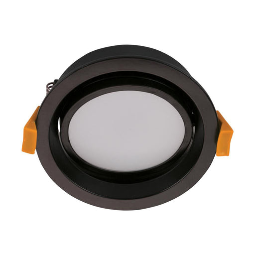 Buy Recessed LED Downlights Australia Deco Tilt Round Recessed LED Downlight 13W Black Aluminium 3CCT / DALI - 21668