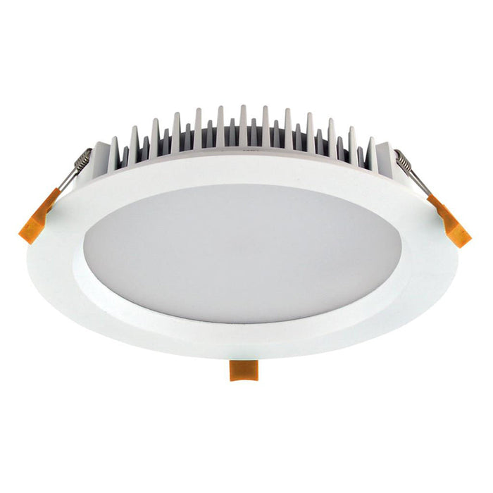 Buy Recessed Downlights Australia Deco Round Recessed Downlight 28W White Aluminium 3CCT - 20434