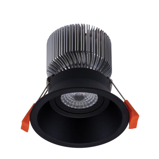 Buy Recessed Downlights Australia Deep Round LED Downlight 13W Black Aluminium 5000K - 20619