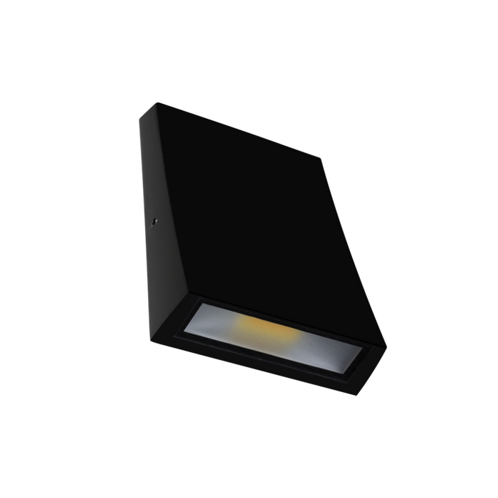 Buy Exterior Wall Lights Australia Dent Exterior Wall Light 6W Black Aluminium 3CCT - 19008