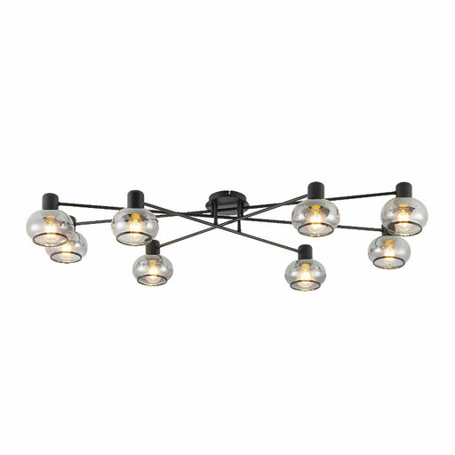 Buy Semi-Flush Mount Lights Australia MARBELL Semi-Flush Mount 8 Lights Black Smoke - MARBELL CTC8BKSM