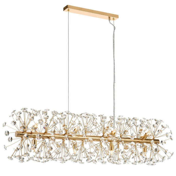 Buy Island Pendant Lights Australia LERIDA Island Pendant 12 Lights Gold Clear - LERIDA PE12R-GD
