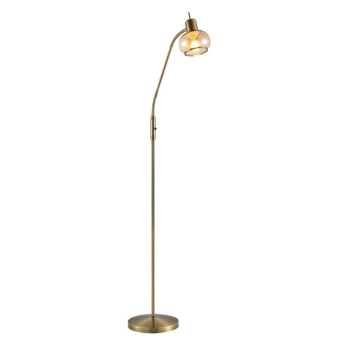 Buy Floor Lamps Australia MARBELL Floor Lamp Antique Brass Amber - MARBELL FL-ABAM