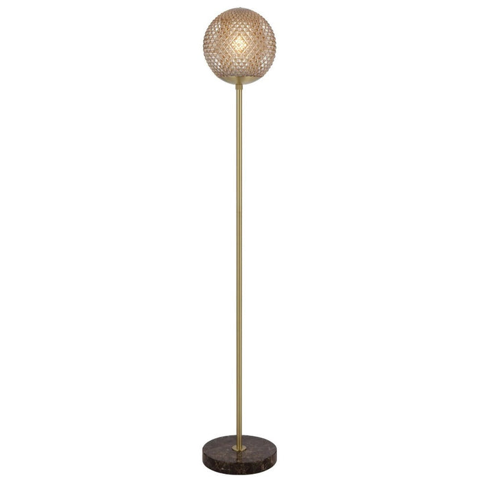 Buy Floor Lamps Australia ELWICK Floor Lamp Brown Amber - ELWICK FL-BRWAM