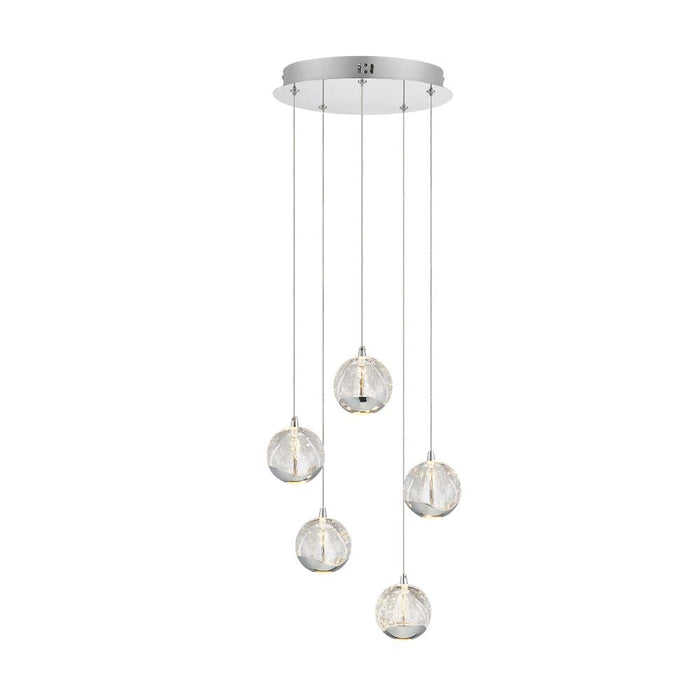 Buy Cluster Pendants Australia SEGOVIA Cluster Pendant 5 Lights Chrome 3000K - SEGOVIA PE5-CH