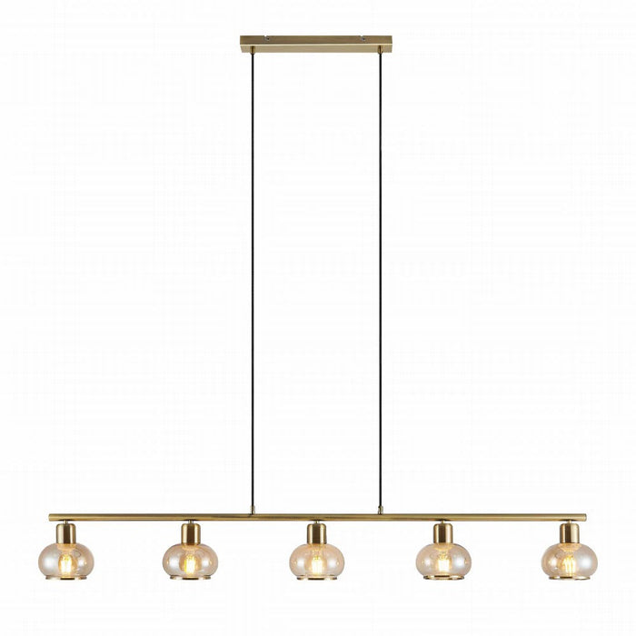 Buy Island Pendant Lights Australia MARBELL Island Pendant 5 Lights Antique Brass - MARBELL PE5-ABAM