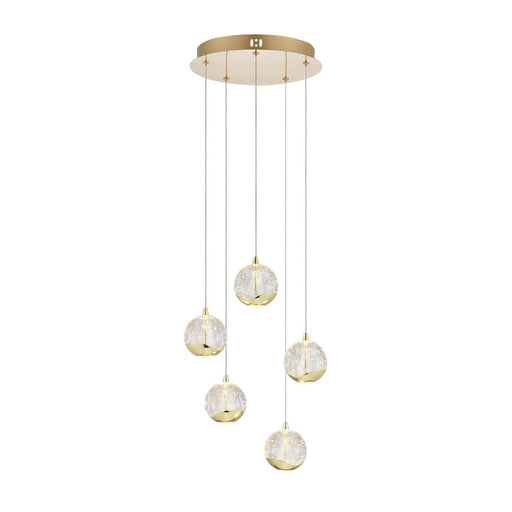Buy Cluster Pendants Australia SEGOVIA Cluster Pendant 5 Lights Gold 3000K - SEGOVIA PE5-GD