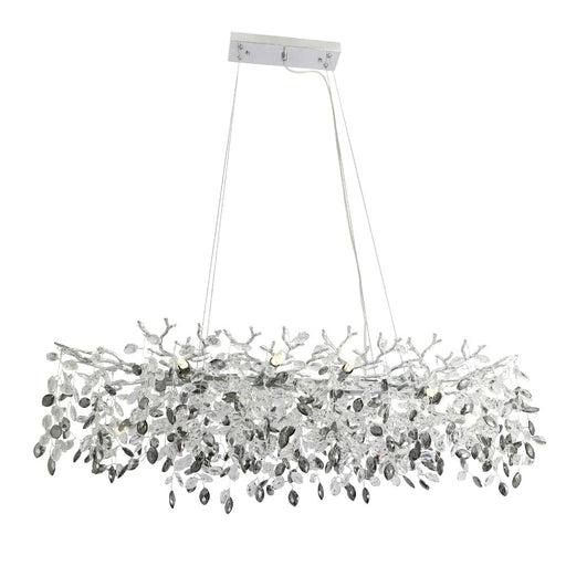 Buy Pendant Lights Australia MOLENA Rectangular Pendant 10 Lights Chrome Smoke  - MOLENA PE10RE-CH